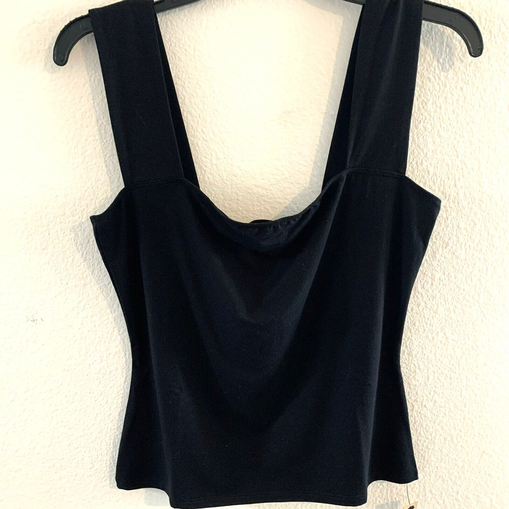 Reformation Tank Top Size Large Black Clarke Knit